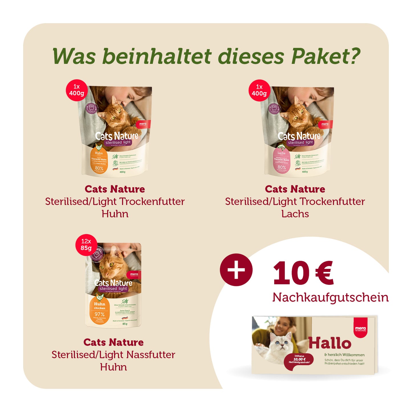 Cats Nature Probierpaket für sterilisierte Katzen