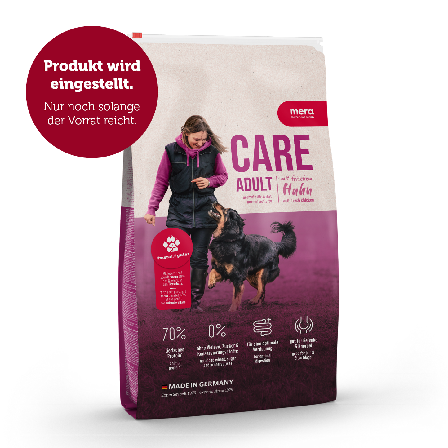 mera CARE Adult Huhn Verpackung Auslistung