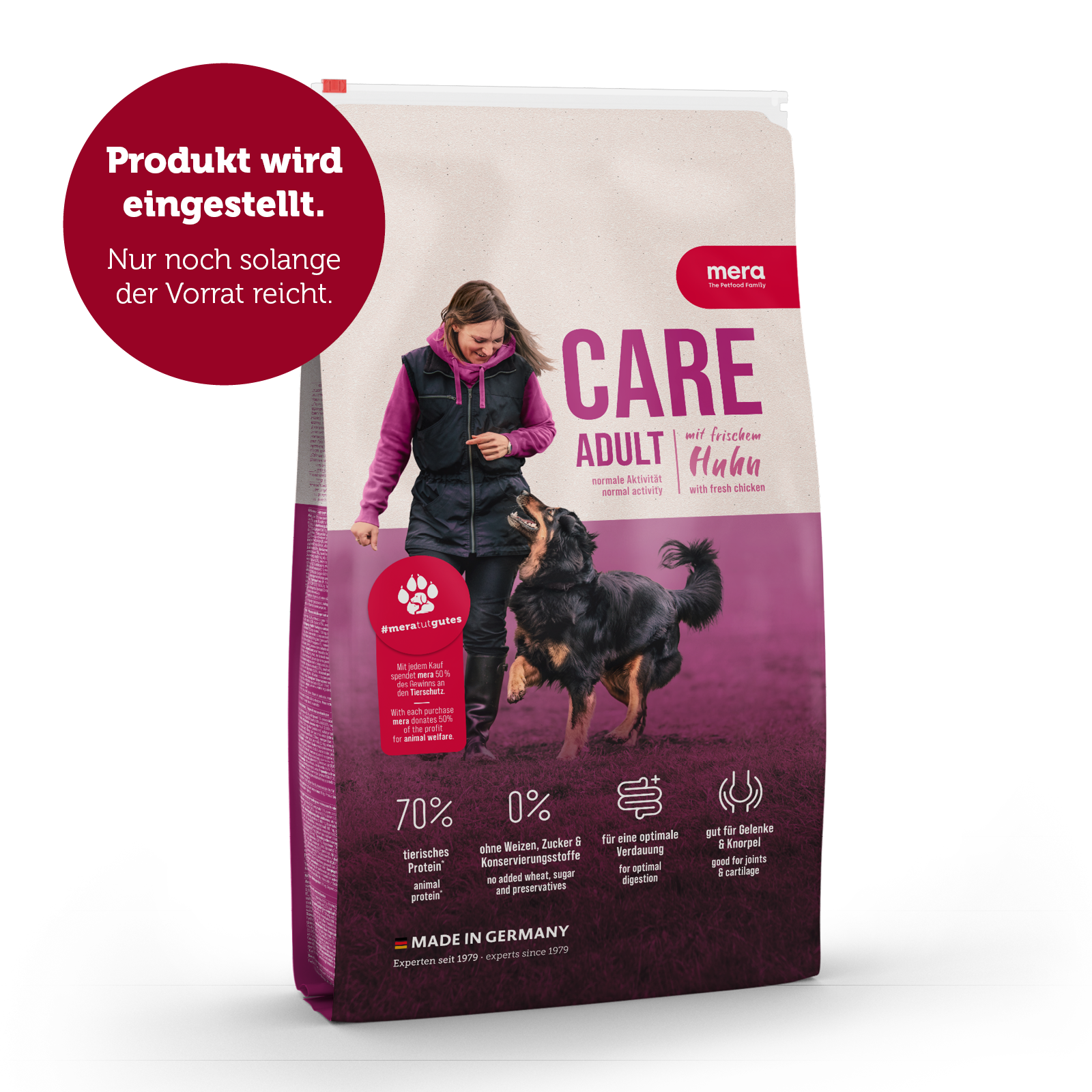 mera CARE Adult Huhn Verpackung Auslistung
