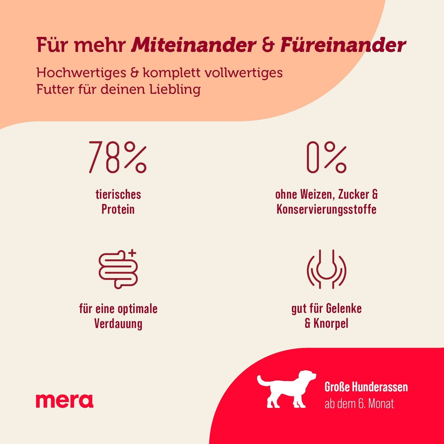 mera CARE Junior Huhn Produktvorteile