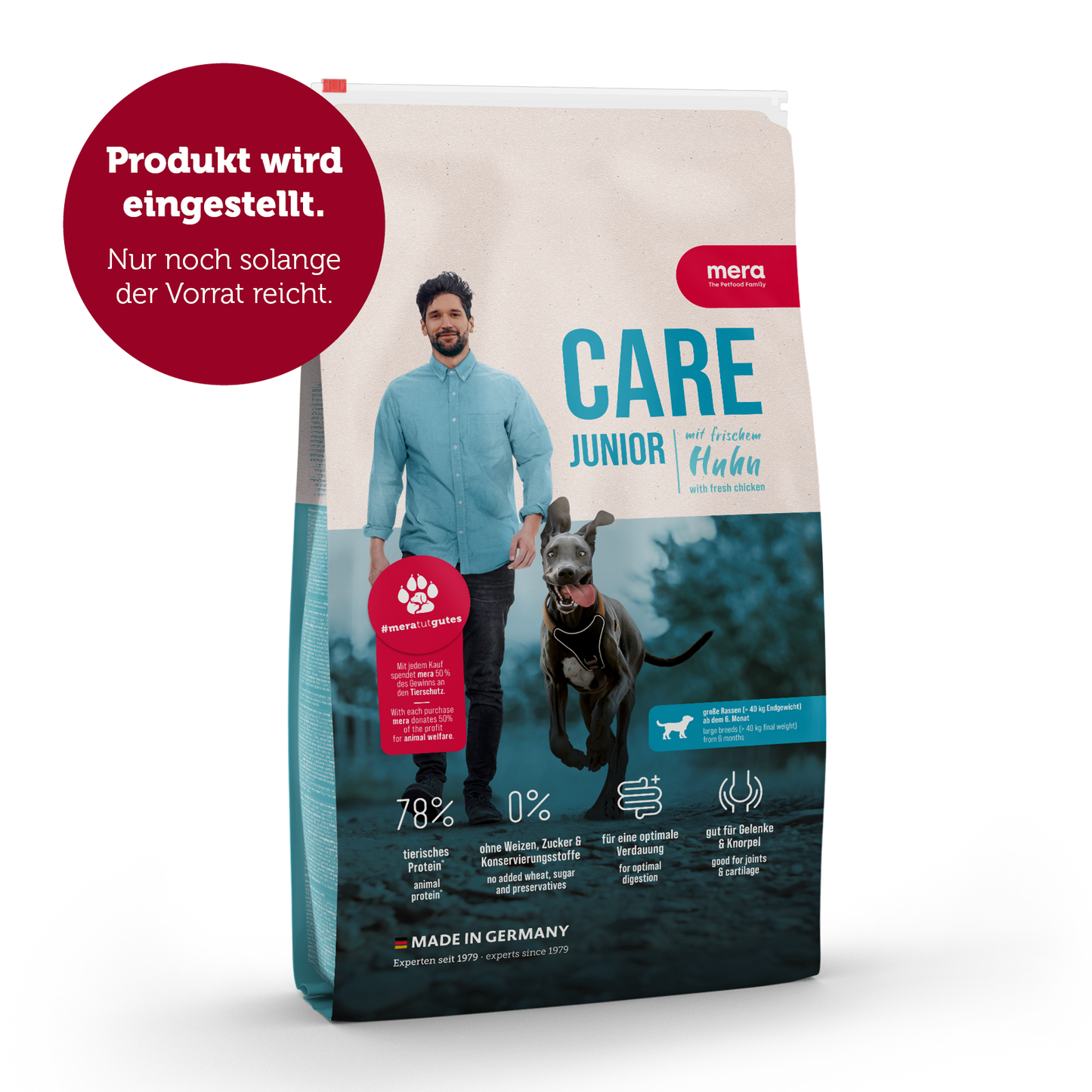 mera CARE Junior Huhn Verpackung Auslistung