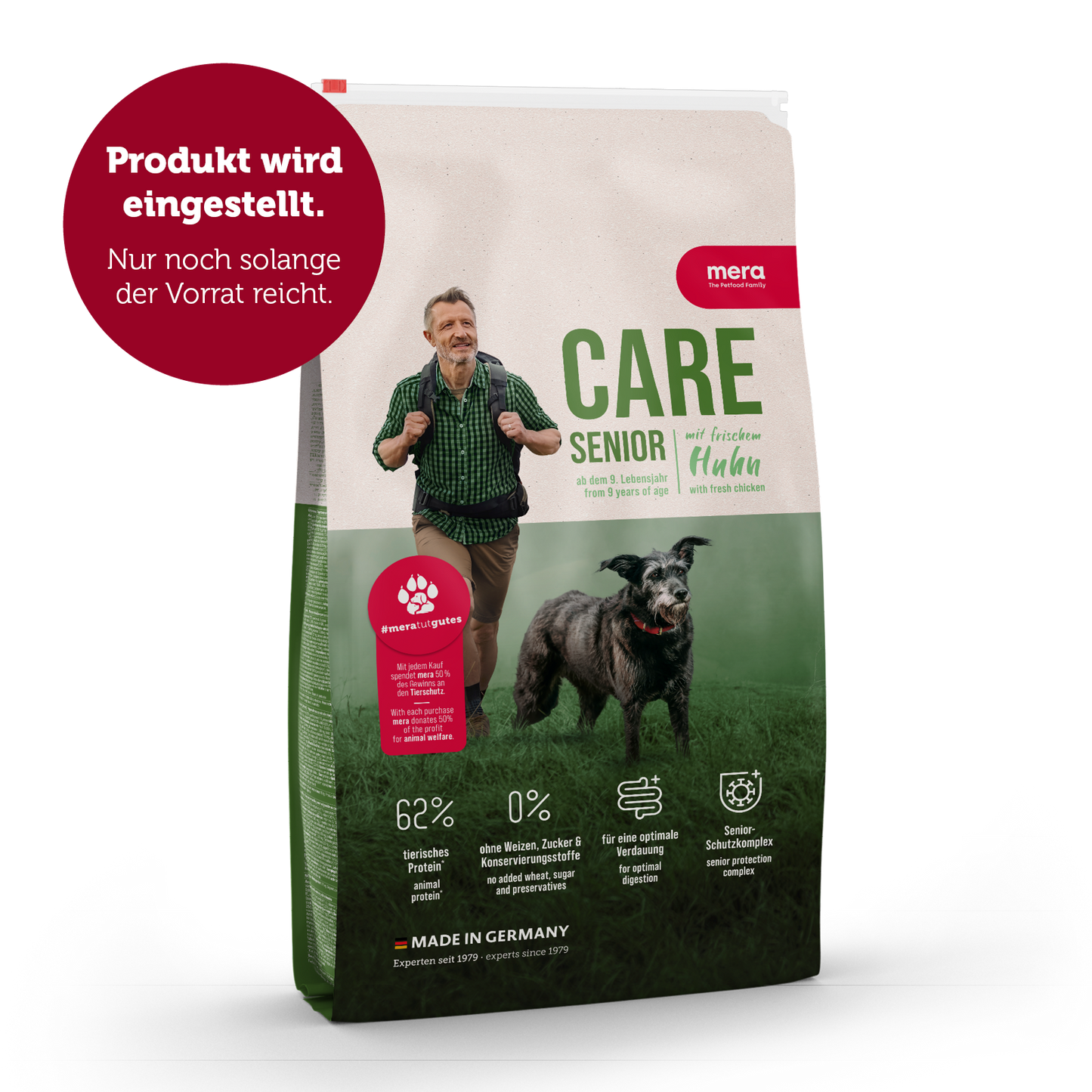 mera CARE Senior Huhn Verpackung Auslistung