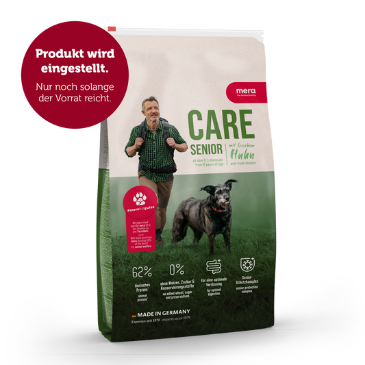 mera CARE Senior Huhn Verpackung Auslistung