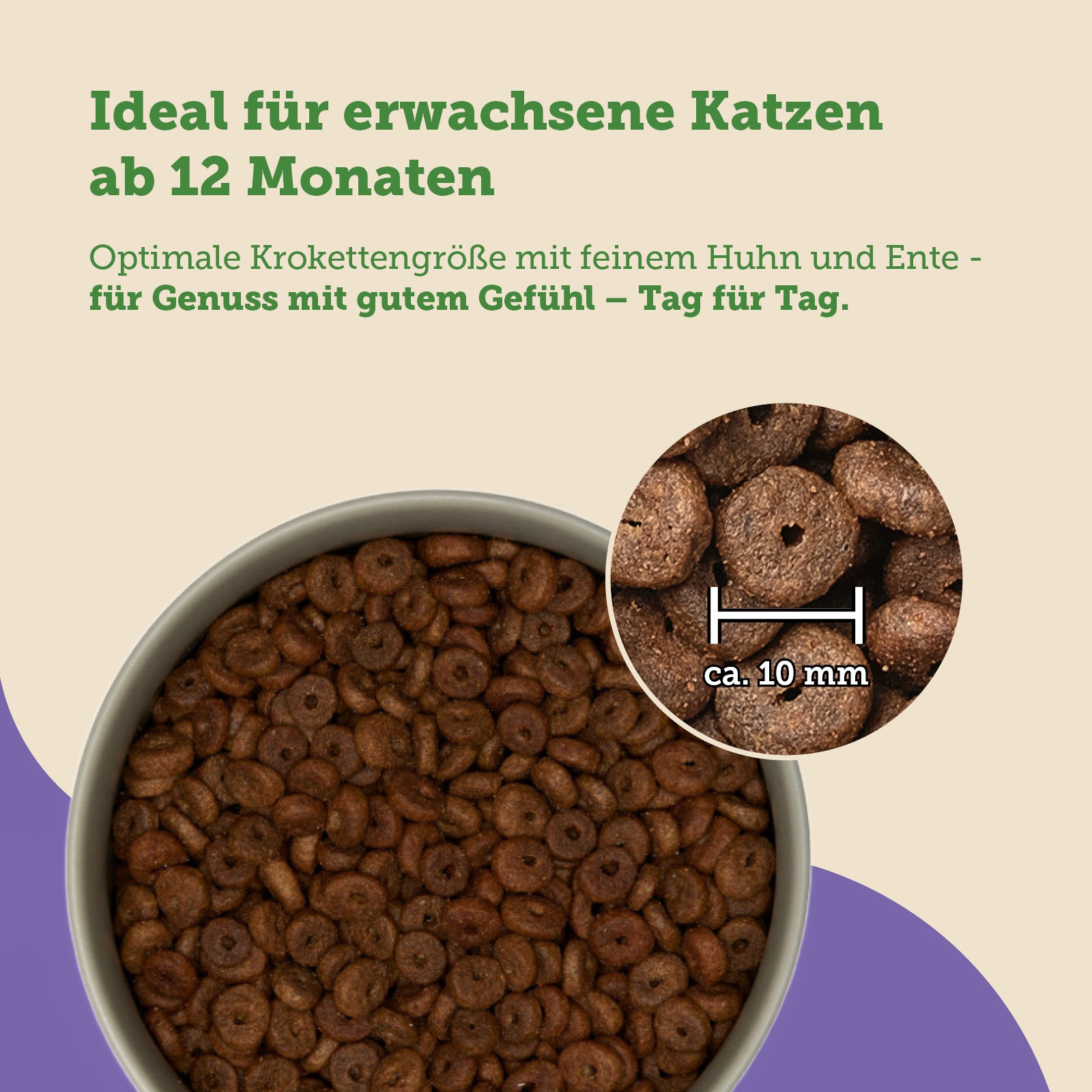 mera Cats Nature Adult Ente Trockenfutter Kroketten