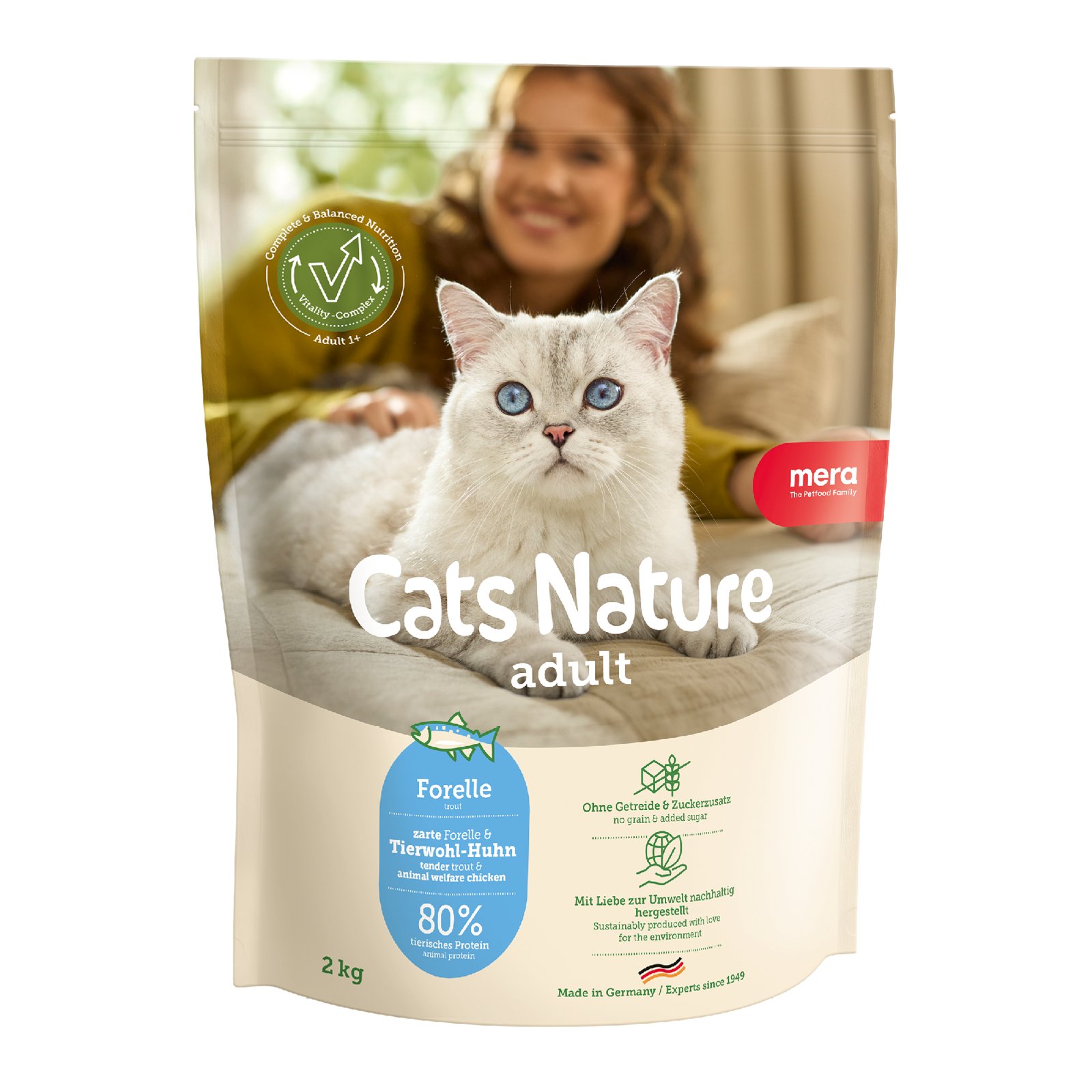 mera Cats Nature Adult Forelle Trockenfutter Packshot