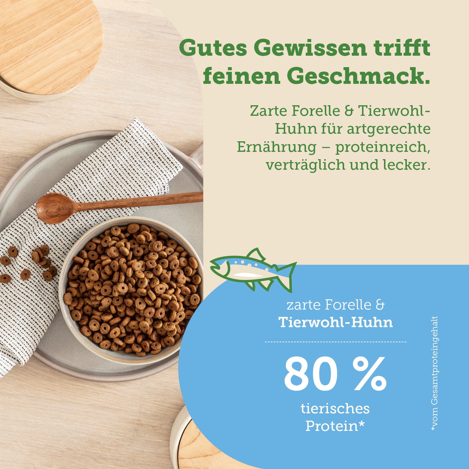 mera Cats Nature Adult Forelle Trockenfutter Zutaten