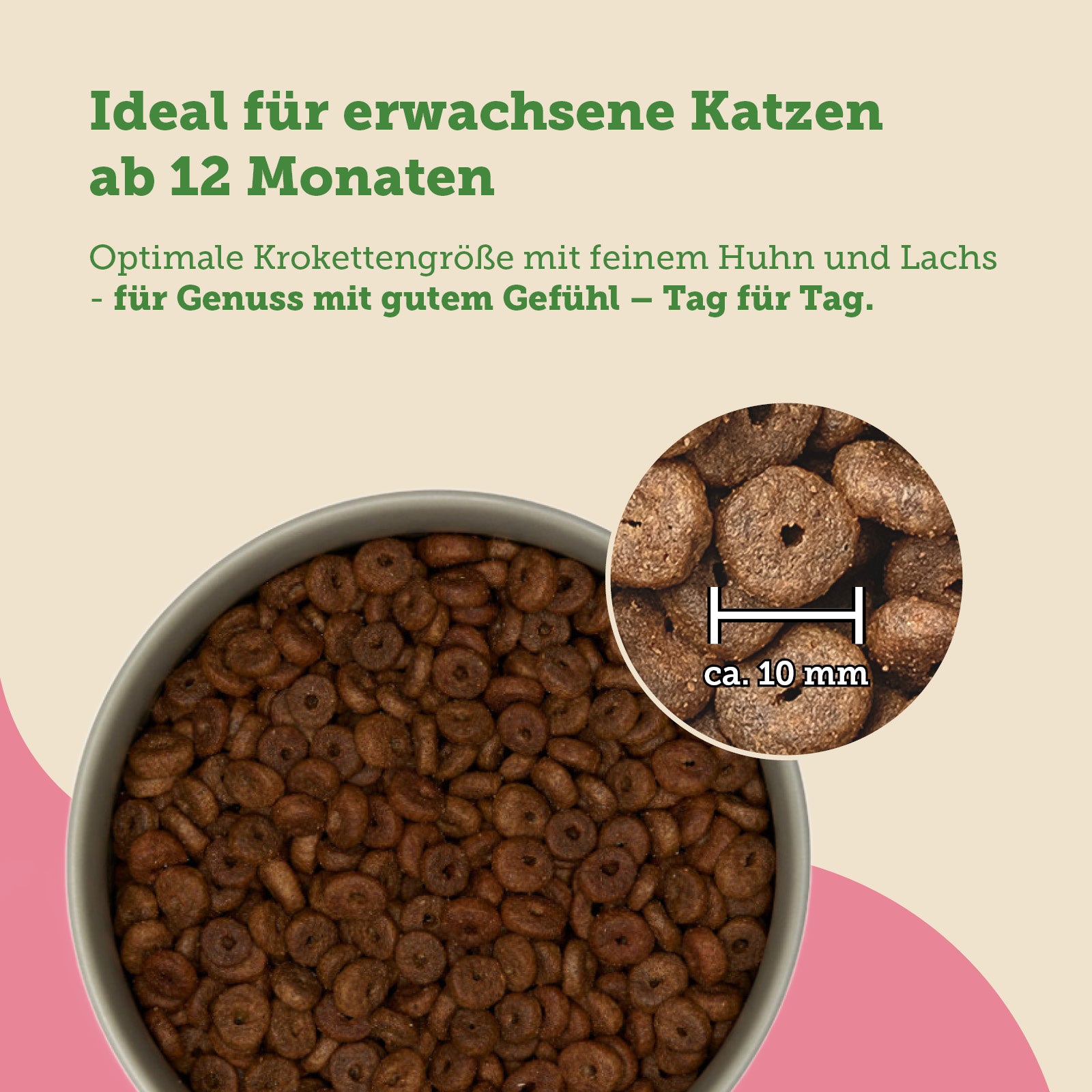 mera Cats Nature Adult Lachs Trockenfutter Kroketten