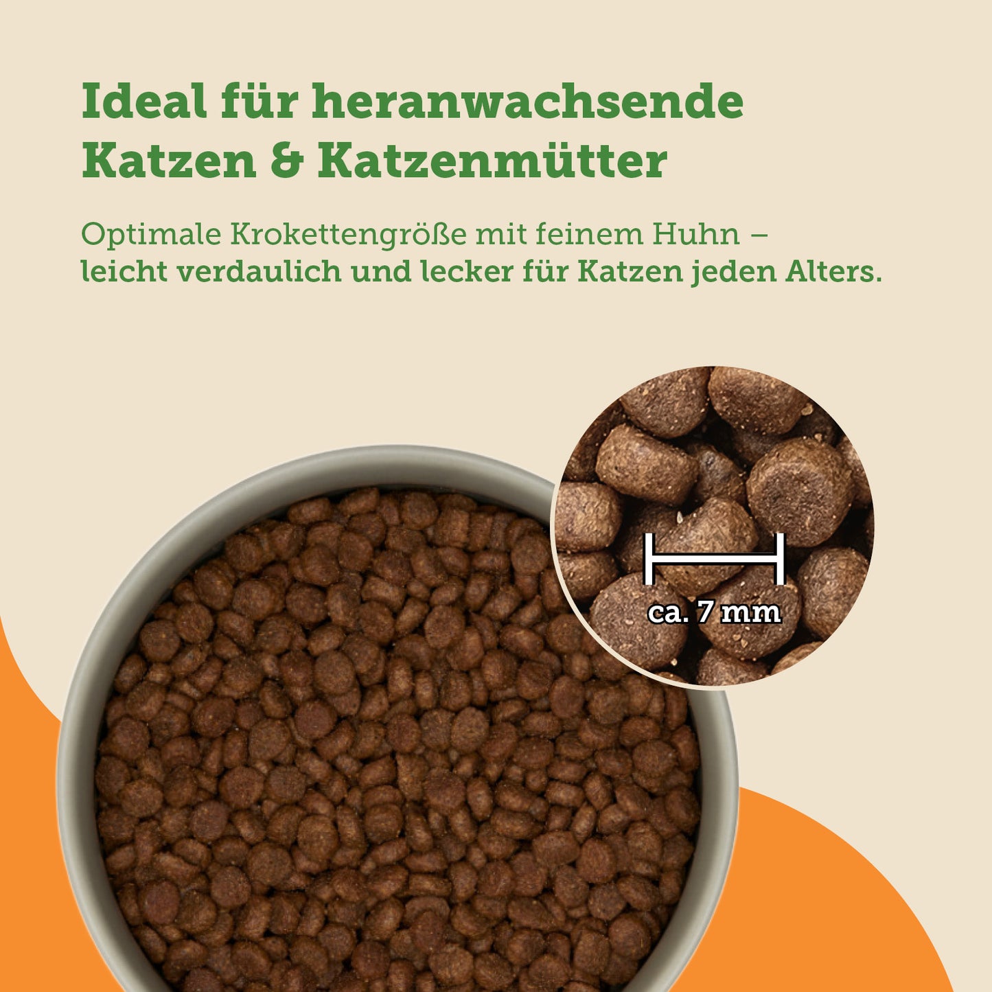 mera Cats Nature Kitten Huhn Trockenfutter Kroketten
