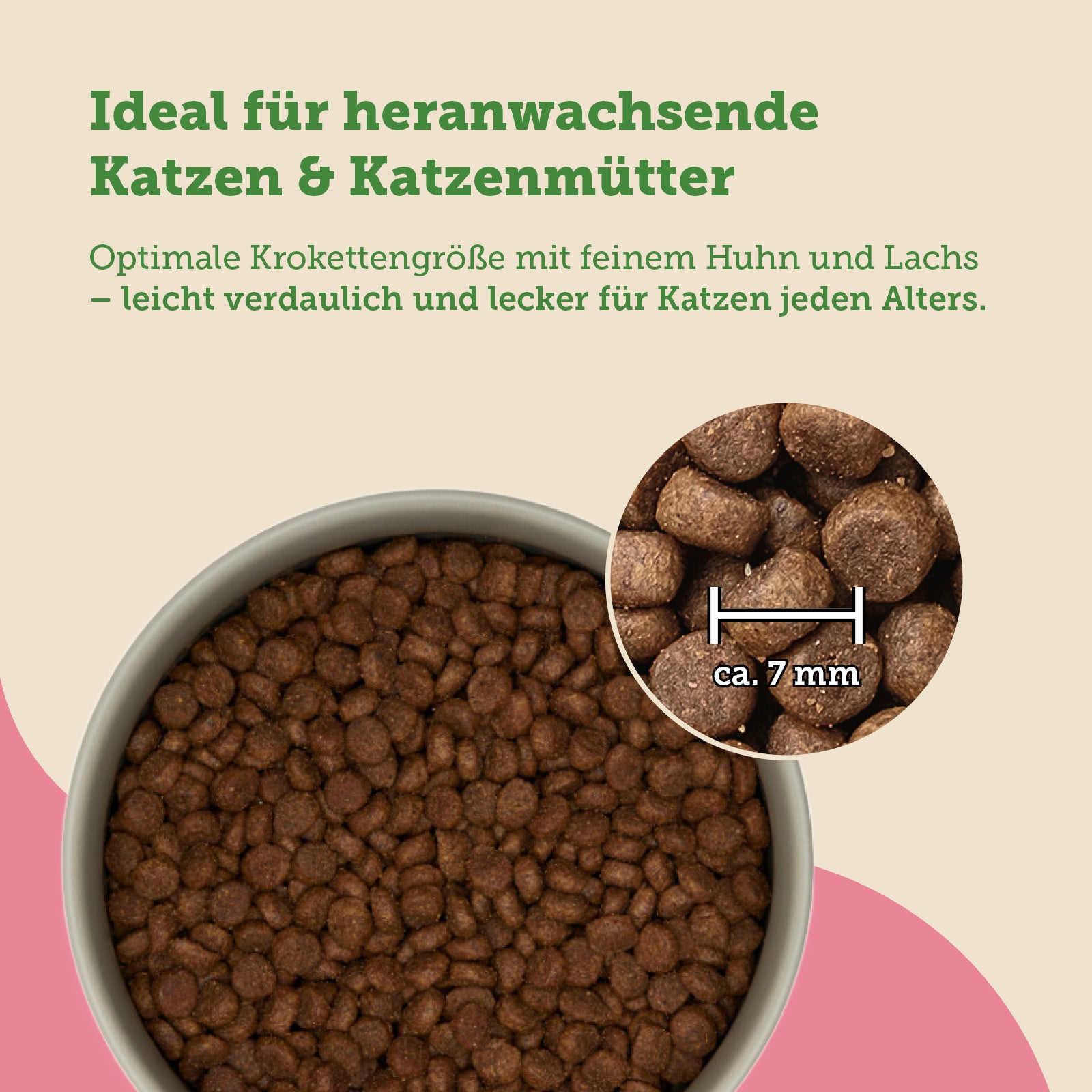 mera Cats Nature Kitten Lachs Trockenfutter Kroketten