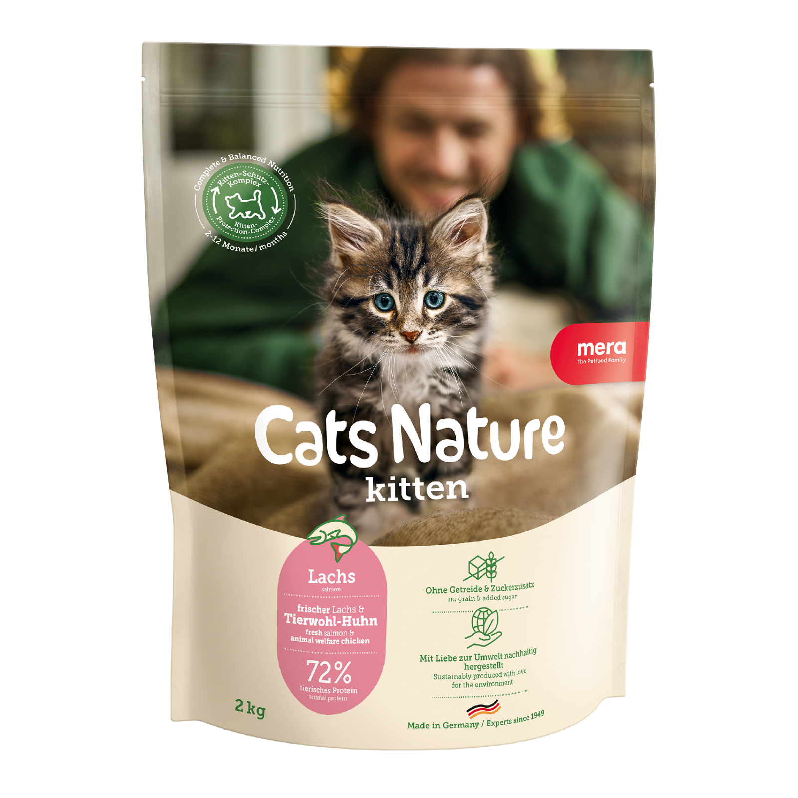 mera Cats Nature Kitten Lachs Trockenfutter Packshot