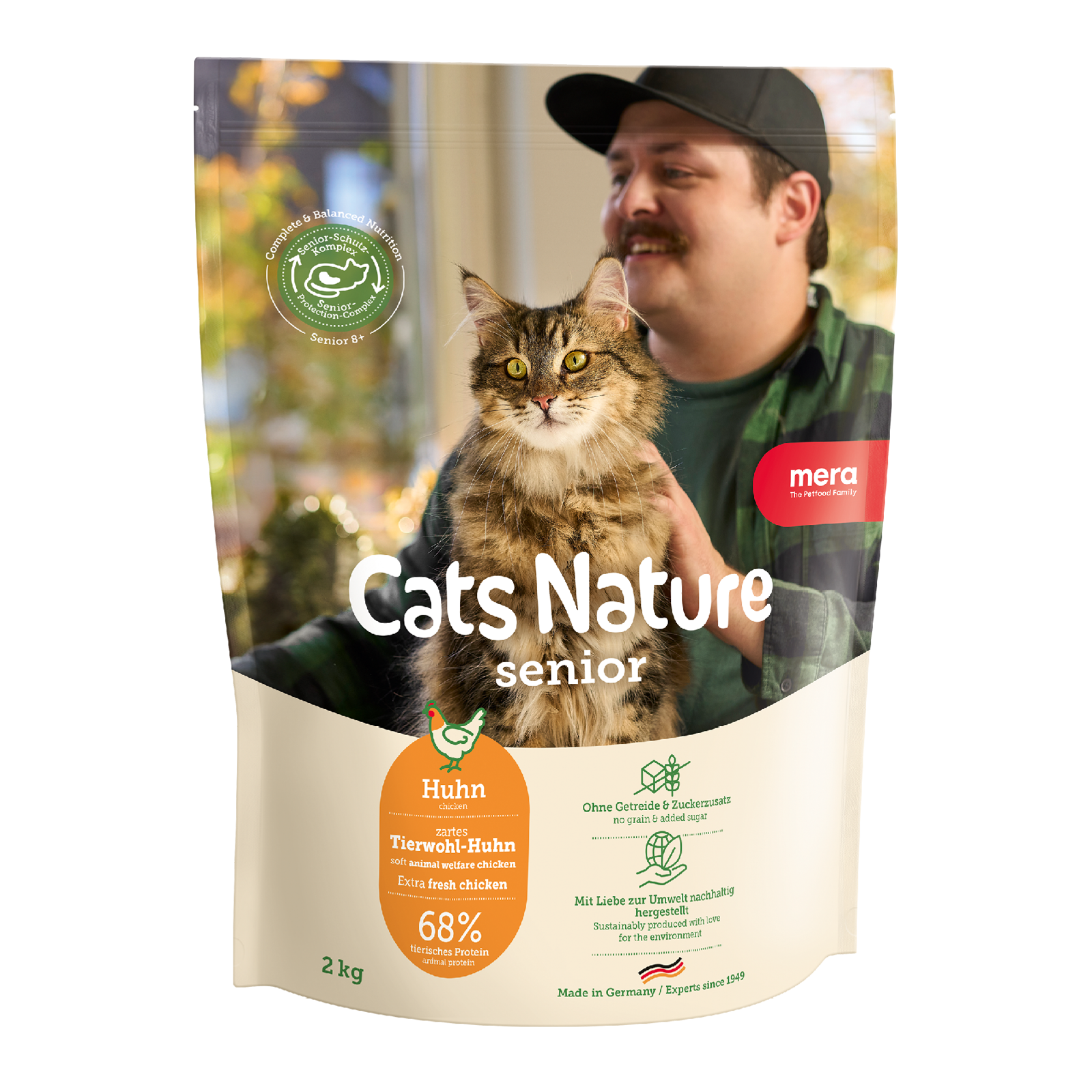 mera Cats Nature Senior Huhn Trockenfutter Packshot
