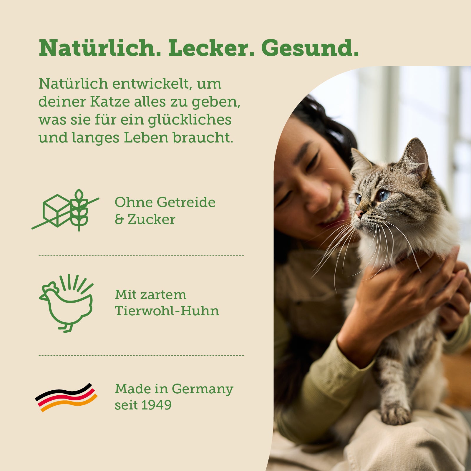 mera Cats Nature Sensitive Huhn Nassfutter Main benefits