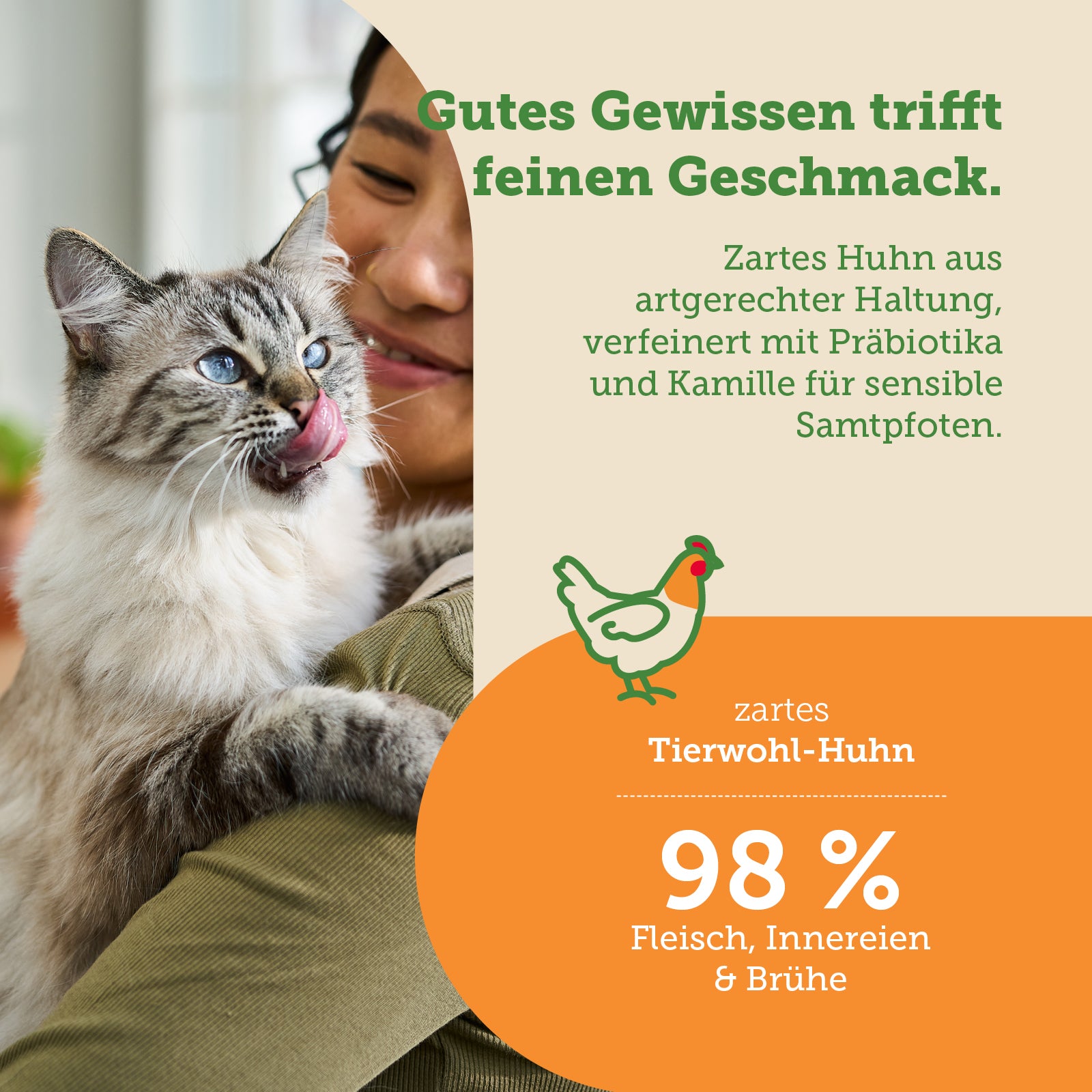 mera Cats Nature Sensitive Huhn Nassfutter  Zutaten