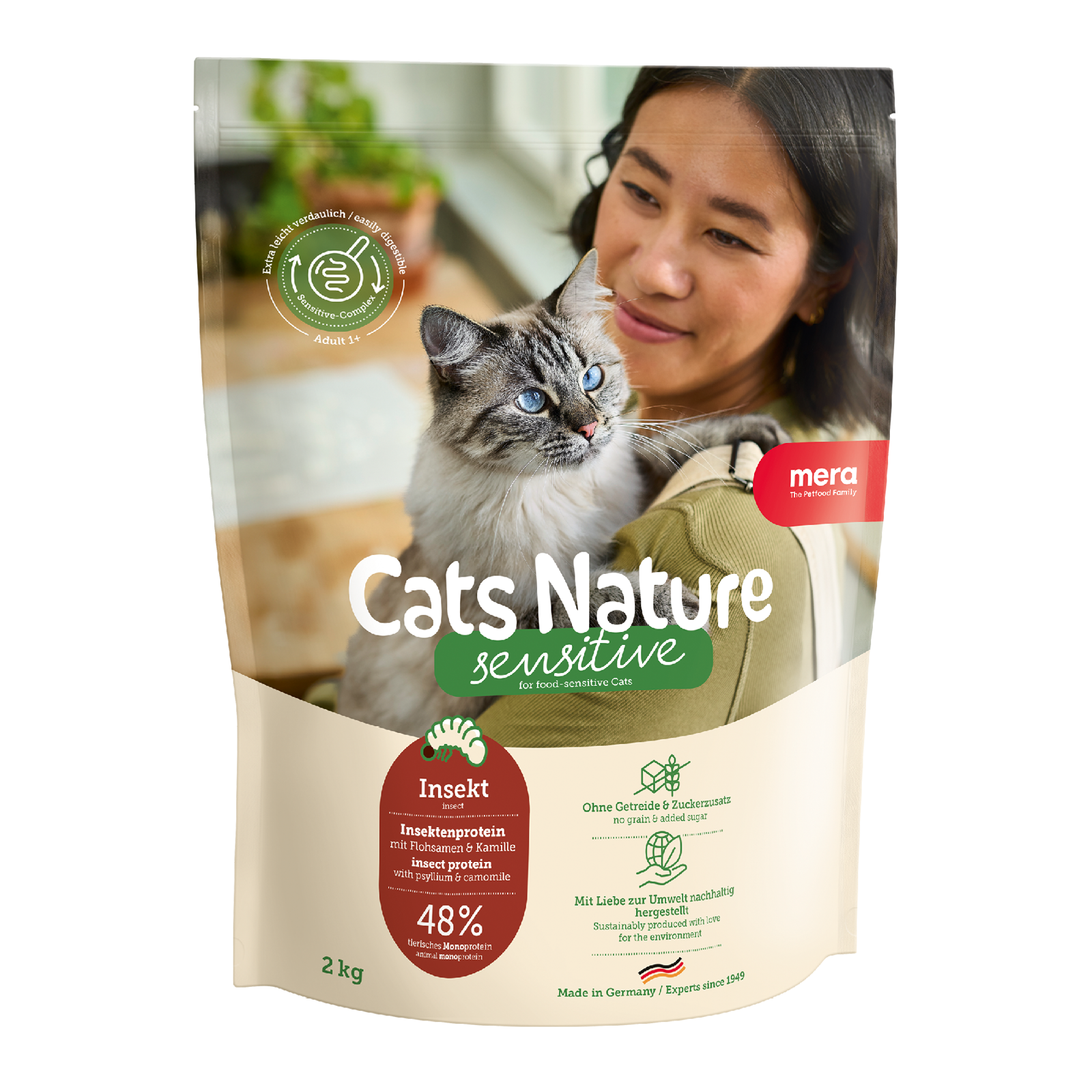 mera Cats Nature Sensitive Insekt Trockenfutter Packshot