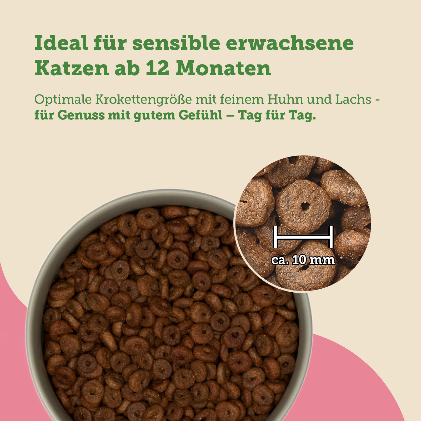 mera Cats Nature Sensitive Lachs Trockenfutter Kroketten