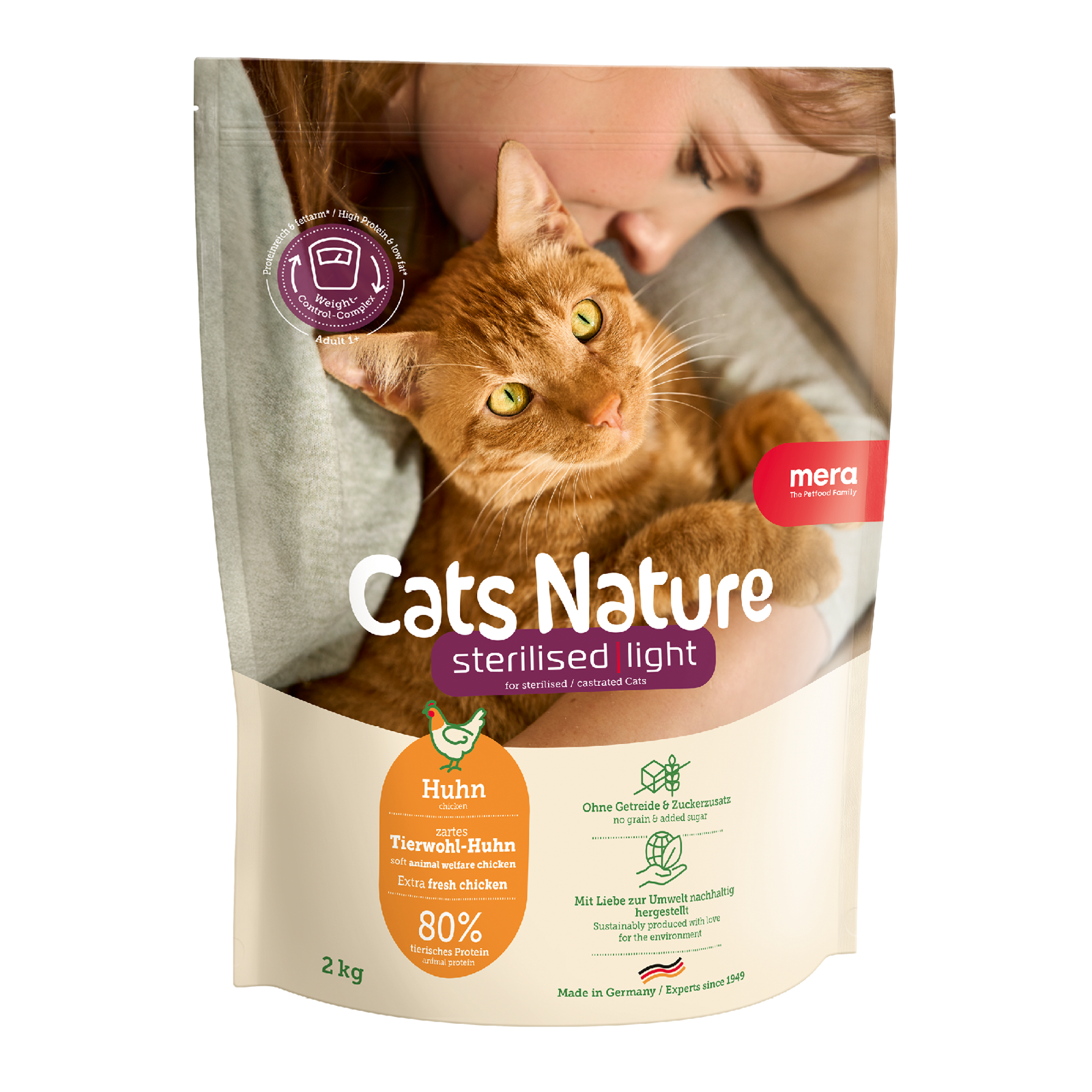 mera Cats Nature Sterilised Light Huhn Trockenfutter Packshot