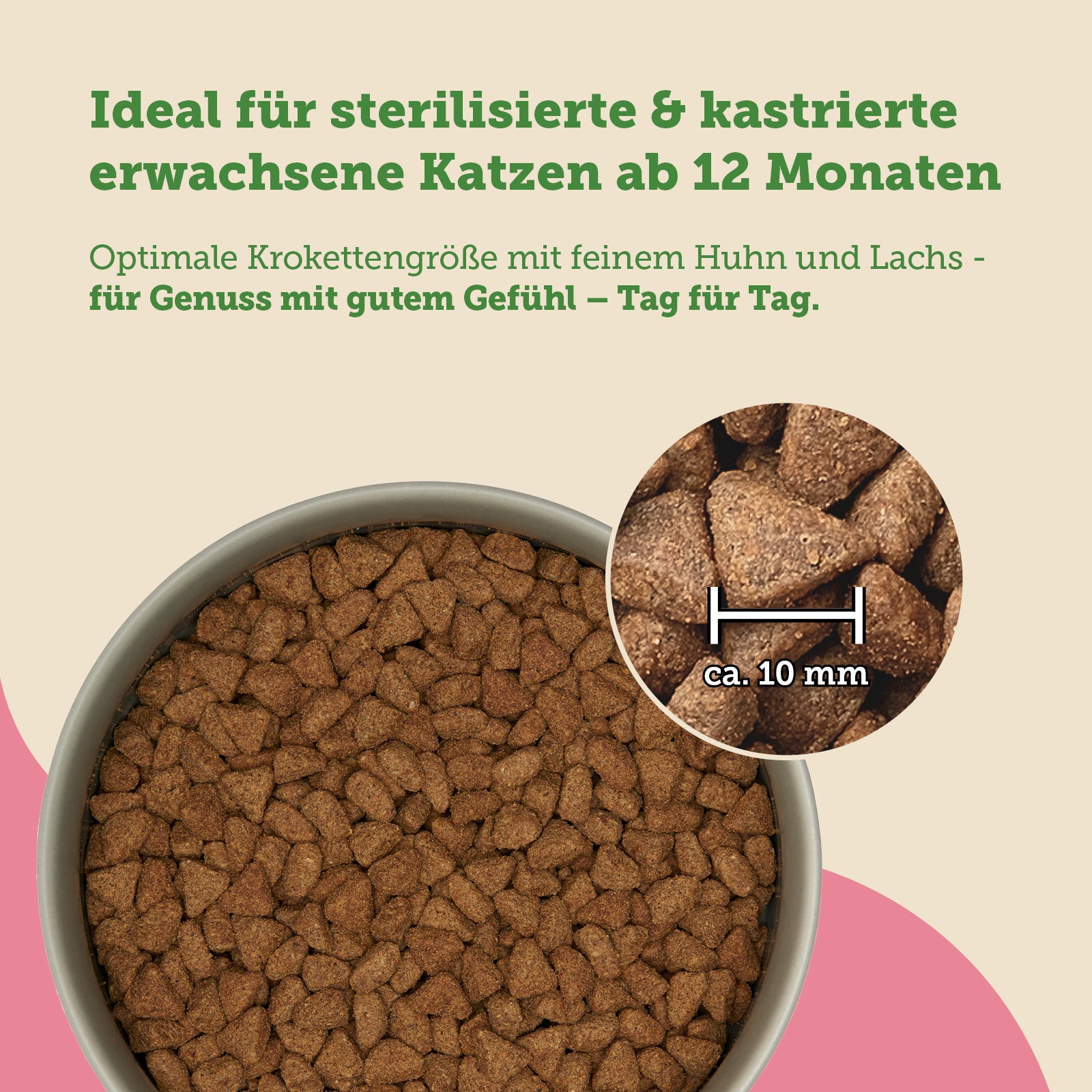 mera Cats Nature Sterilised Light Lachs Trockenfutter Kroketten