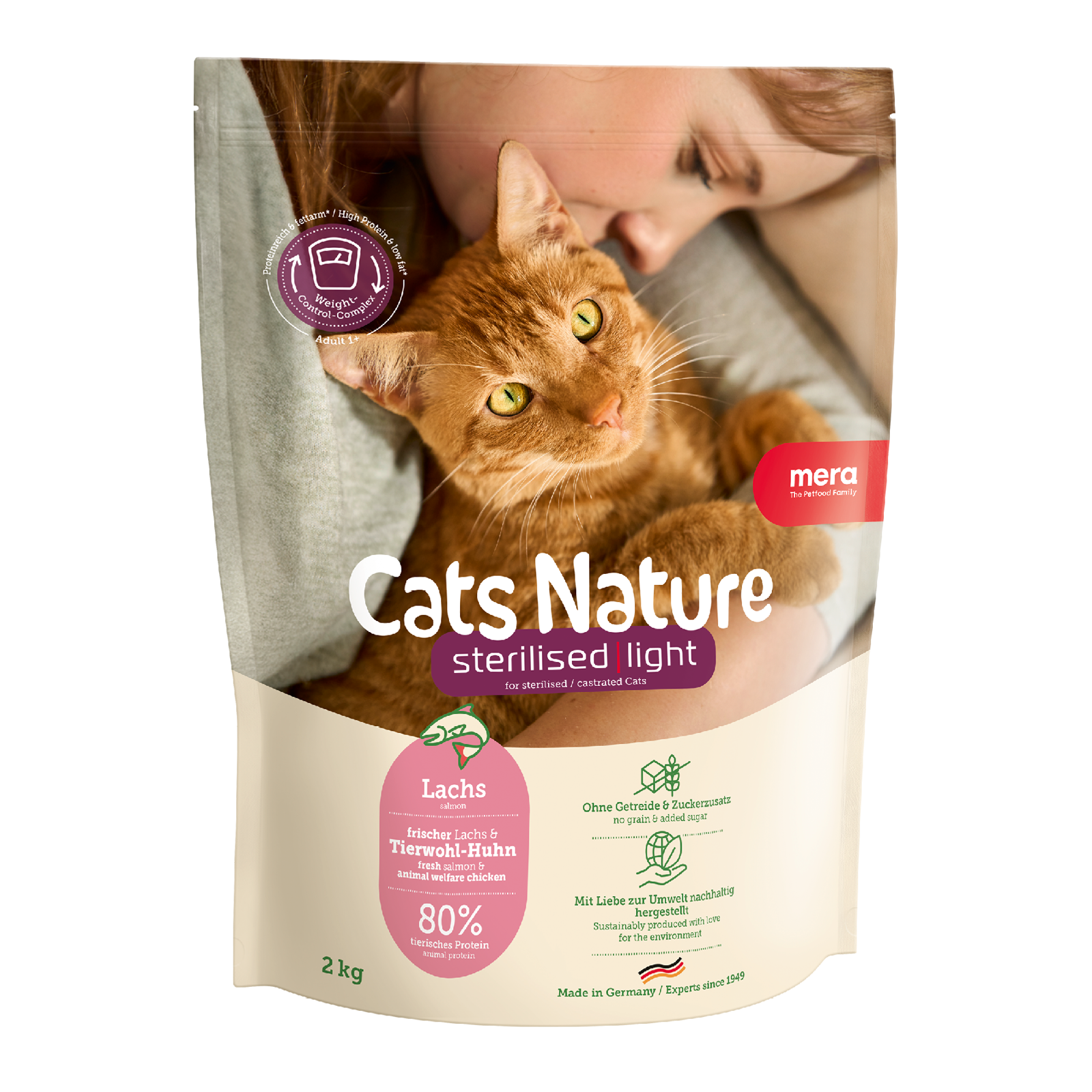 mera Cats Nature Sterilised Light Lachs Trockenfutter Packshot