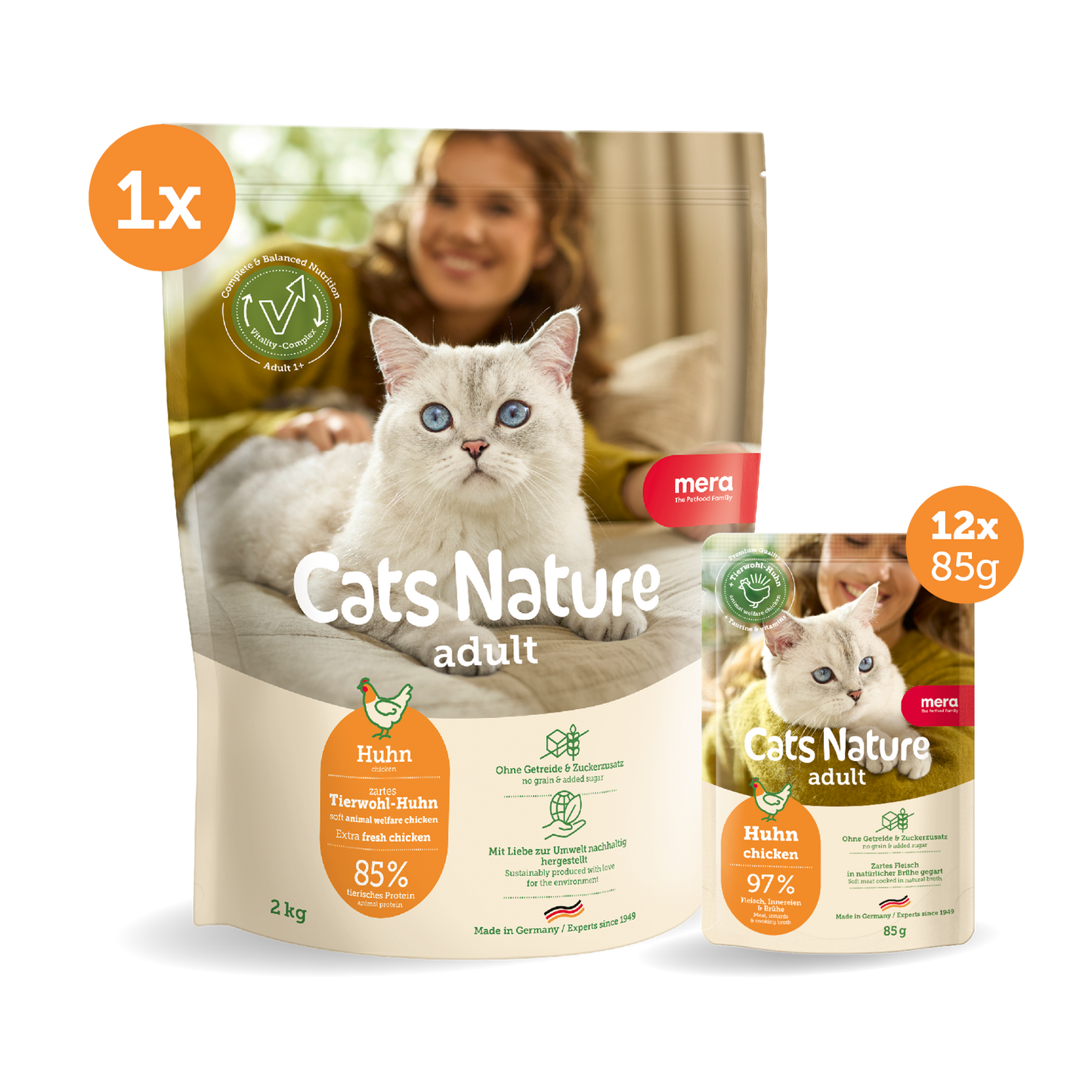 mera Cats Nature Bundle Huhn Trocken- & Nassfutter