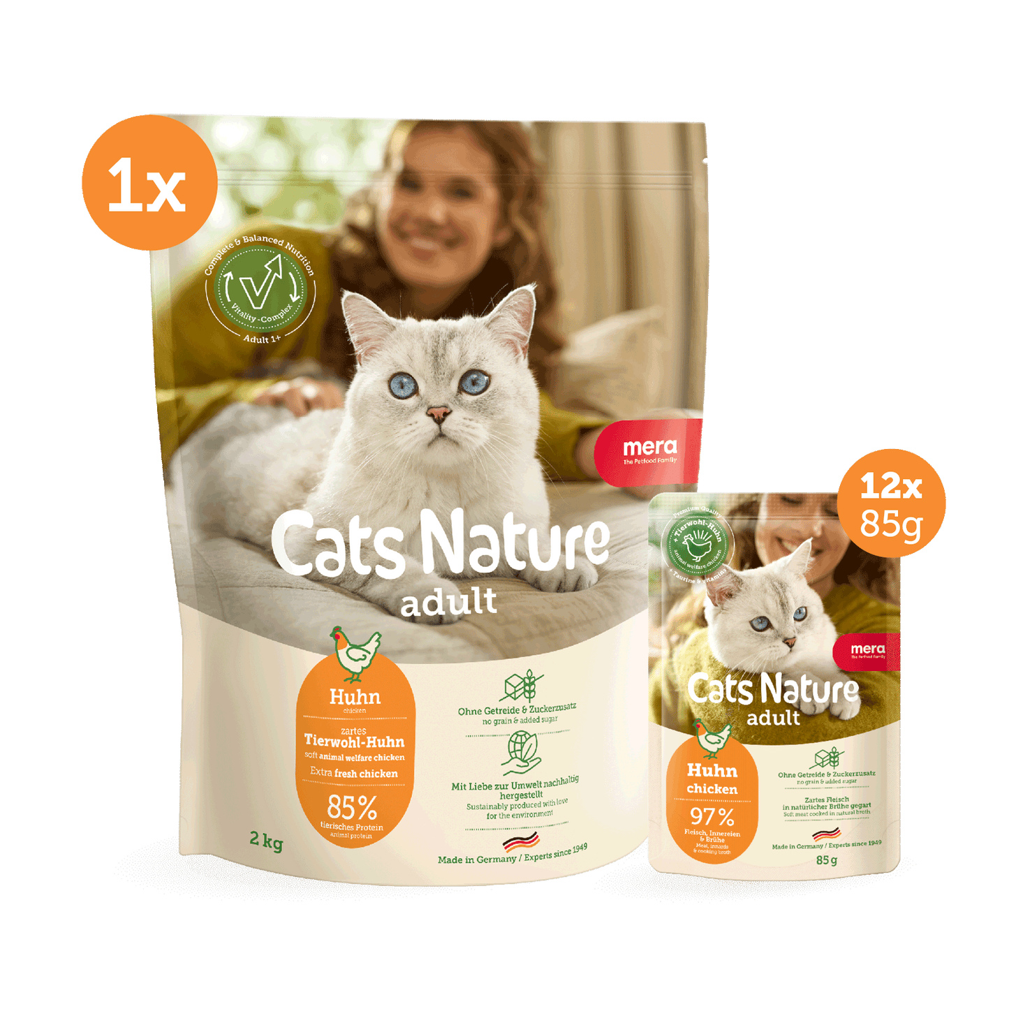 mera Cats Nature Bundle Huhn Trocken- & Nassfutter