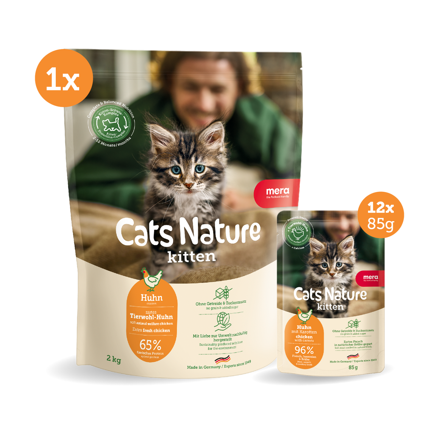mera Cats Nature Bundle Kitten Huhn Trocken- & Nassfutter