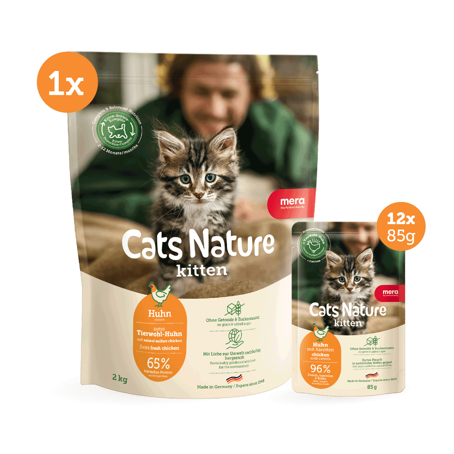 mera Cats Nature Bundle Kitten Huhn Trocken- & Nassfutter