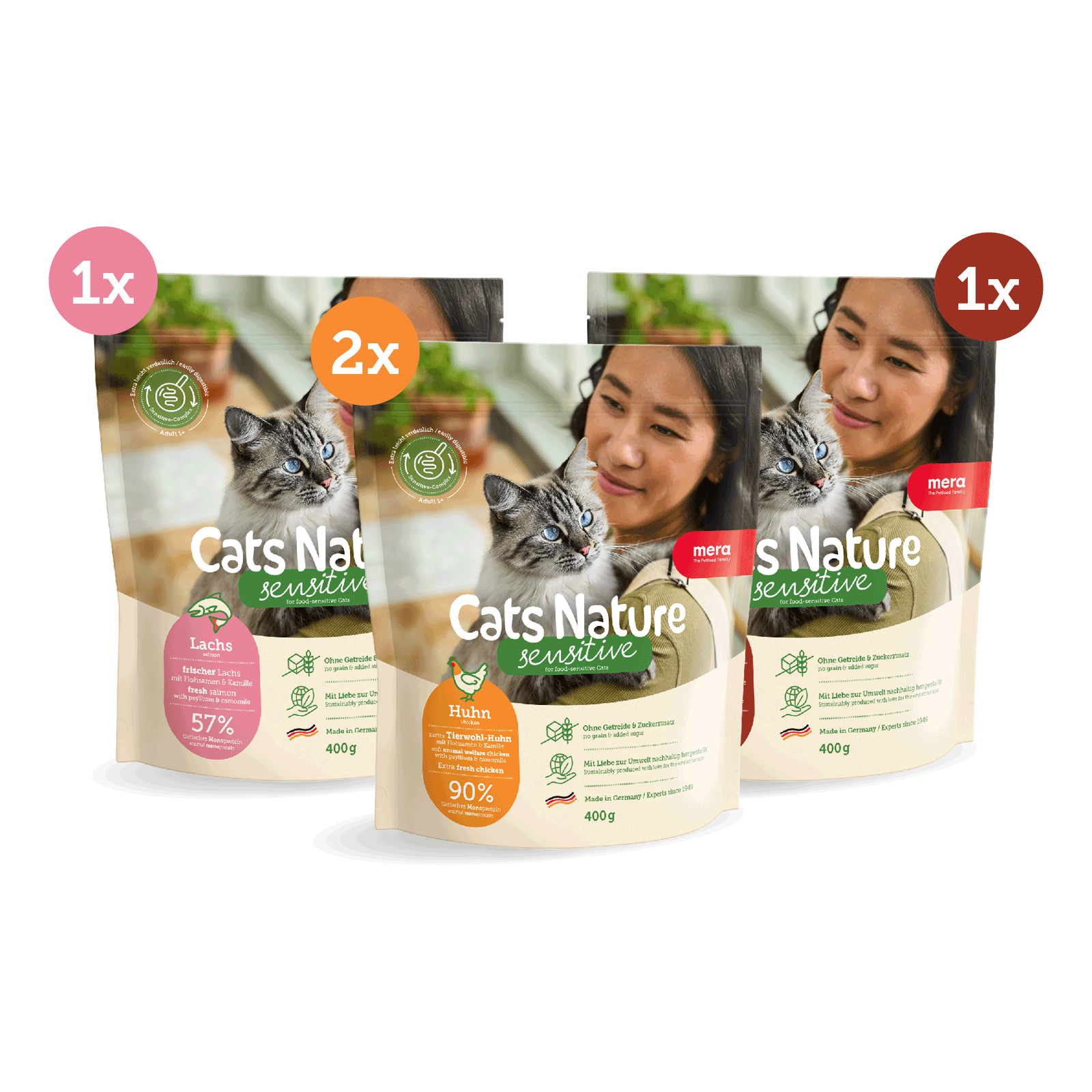 Sensitive Trockenfutter Probier-Box (4x 400g) | mera
