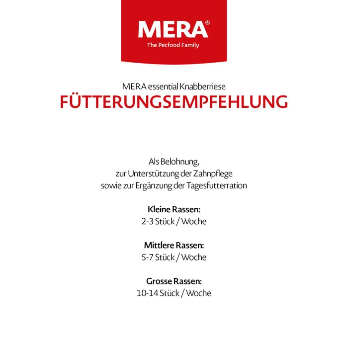 mera essential Knabberriese Fütterungsempfehlung