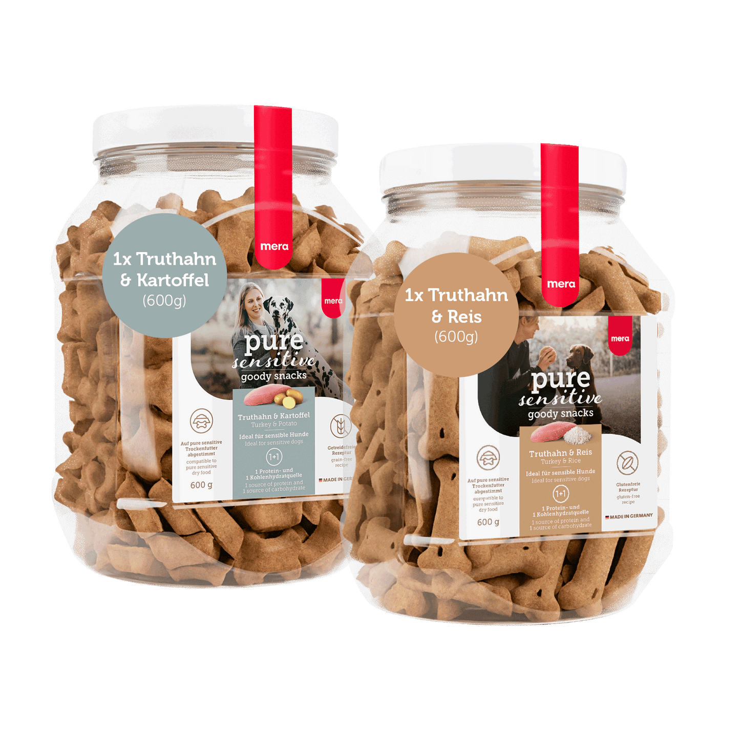 mera goody snacks Bundle 1 mal Truthahn & Kartoffel und 1mal Truthahn & Reis Packshot