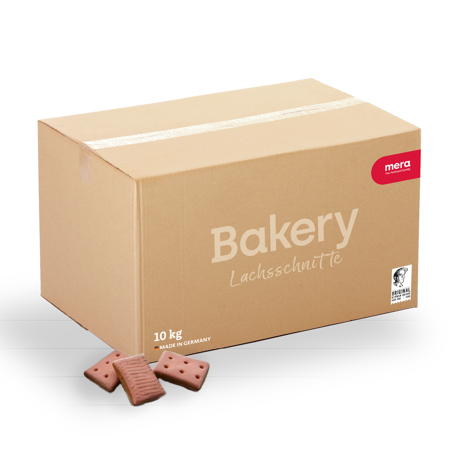 mera Bakery Lachsschnitte 10kg Verpackung mit Lachsschnitte