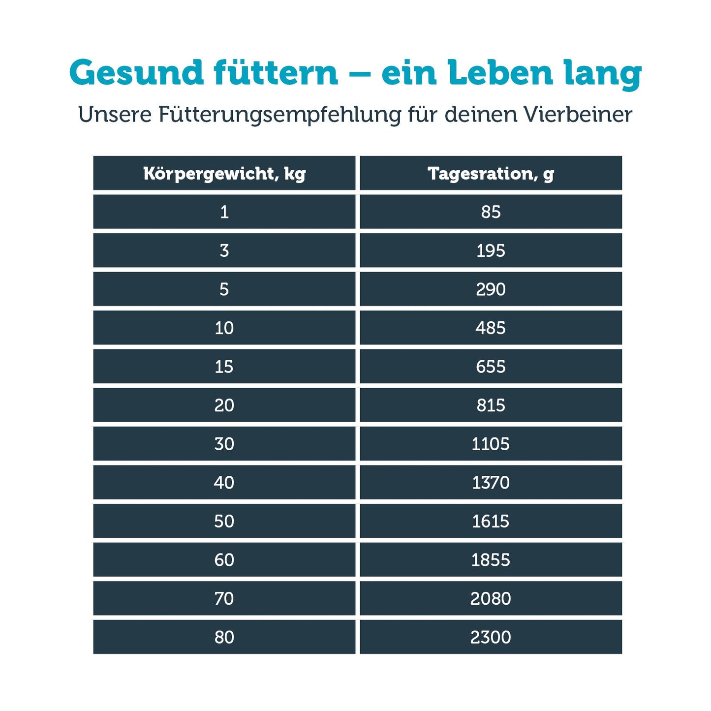 mera vital mobility Hund Nassfutter Fütterungsempfehlung