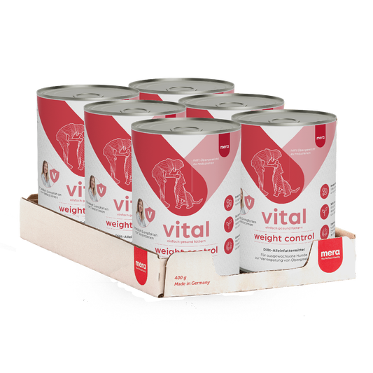 mera vital weight control Hund Nassfutter Verpackung Kolli