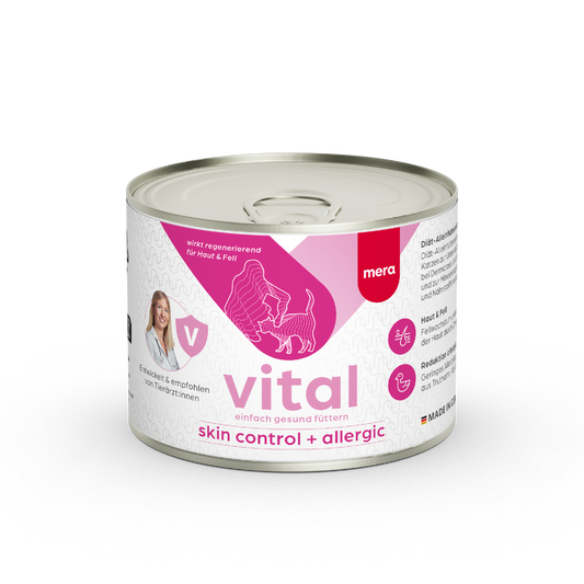 mera vital skin control + allergic Katze Nassfutter Verpackung