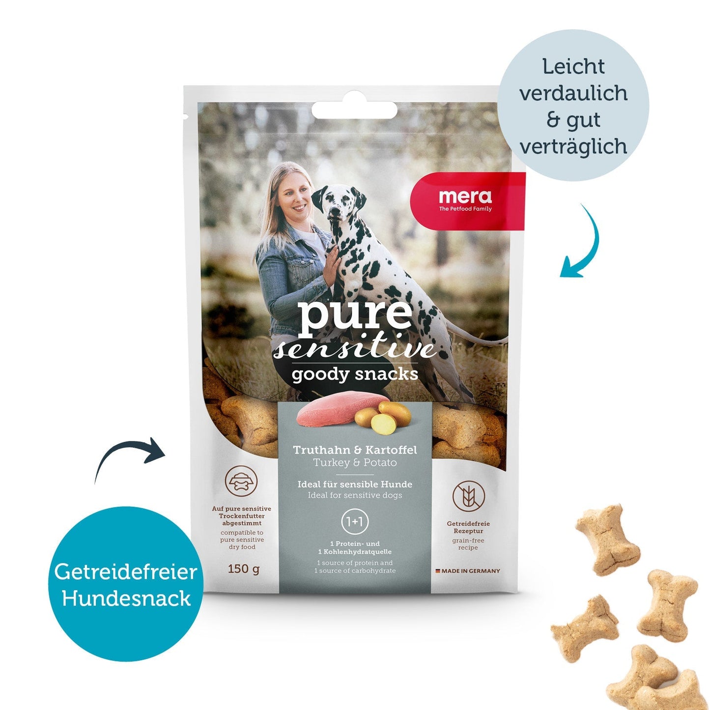 mera Kennenlernpaket Truthahn und Kartoffel Goody Snacks Probe