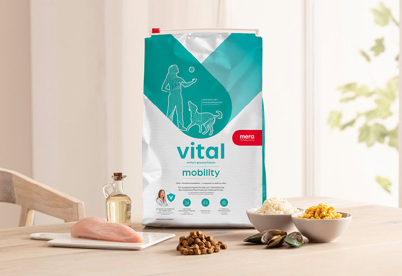 mera vital mobility Hund Verpackung mit Zutaten