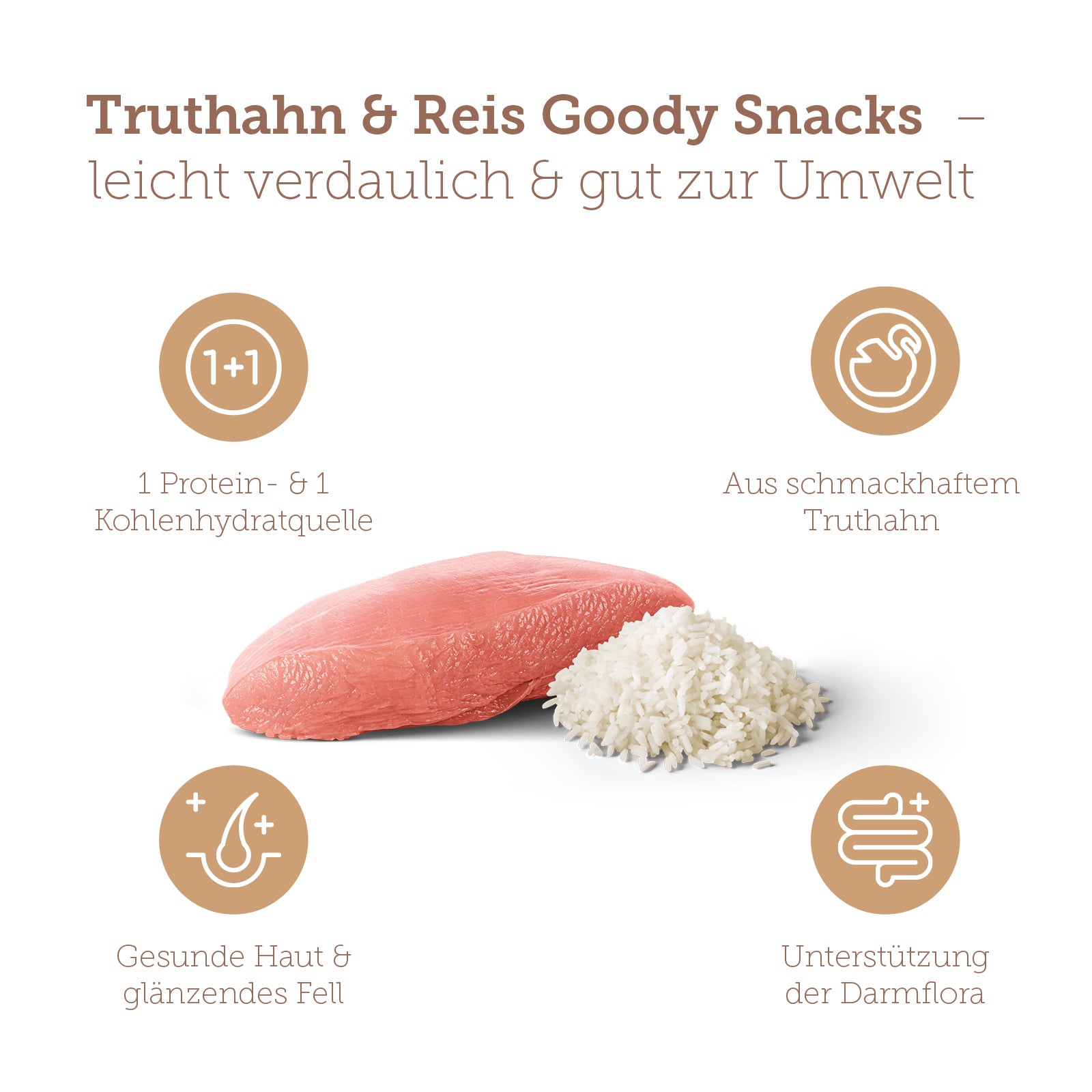 mera Goody Snacks Truthahn & Reis Benefits