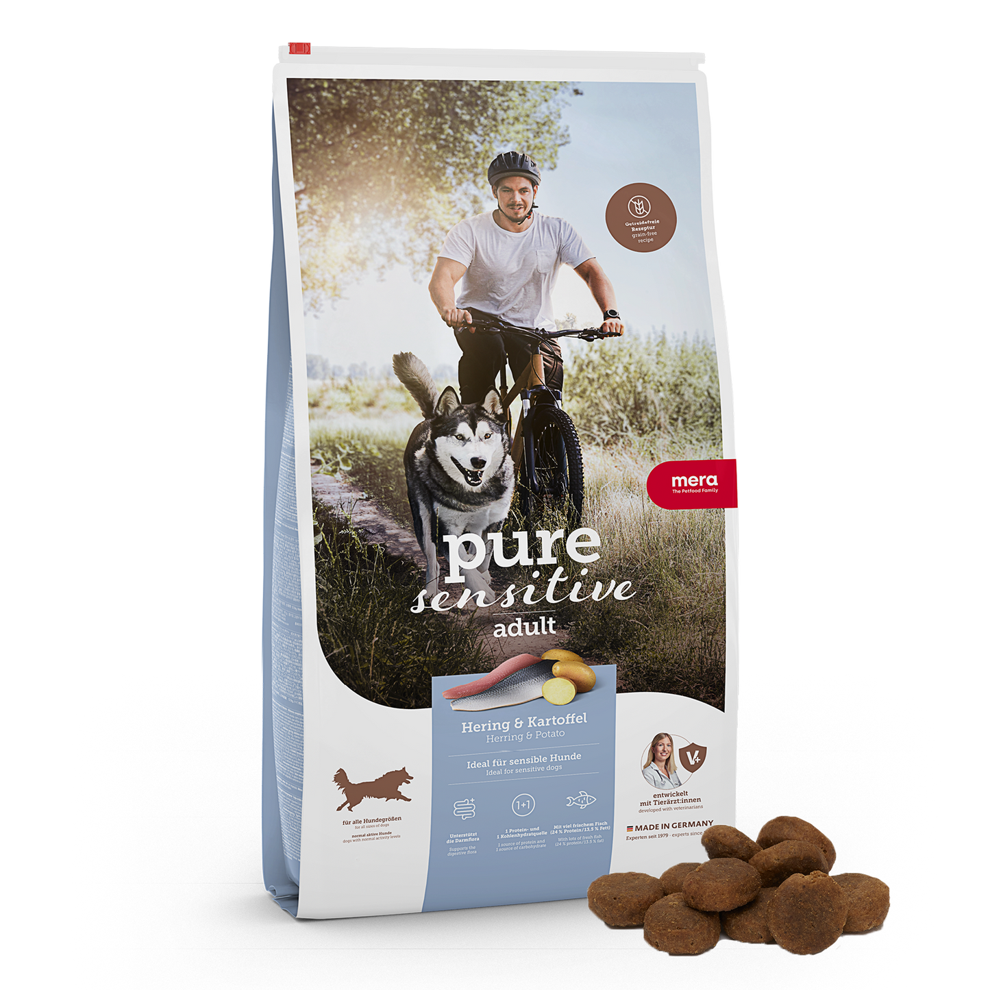 mera pure sensitive Hering & Kartoffel Trockenfutter Packshot