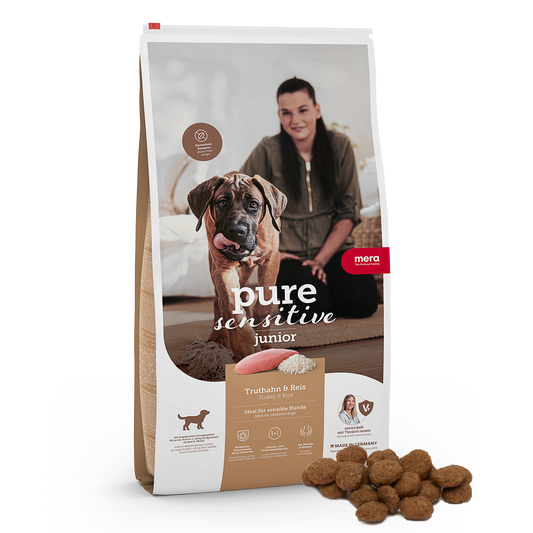 mera pure sensitive Truthahn & Reis Junior Trockenfutter Packshot