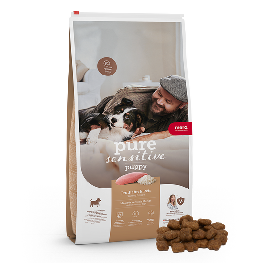 mera pure sensitive Truthahn & Reis PuppyTrockenfutter Packshot