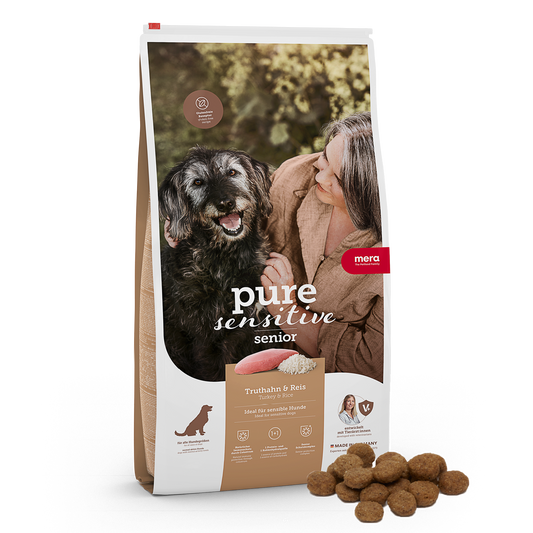 mera pure sensitive Truthahn & Reis Senior Trockenfutter Packshot