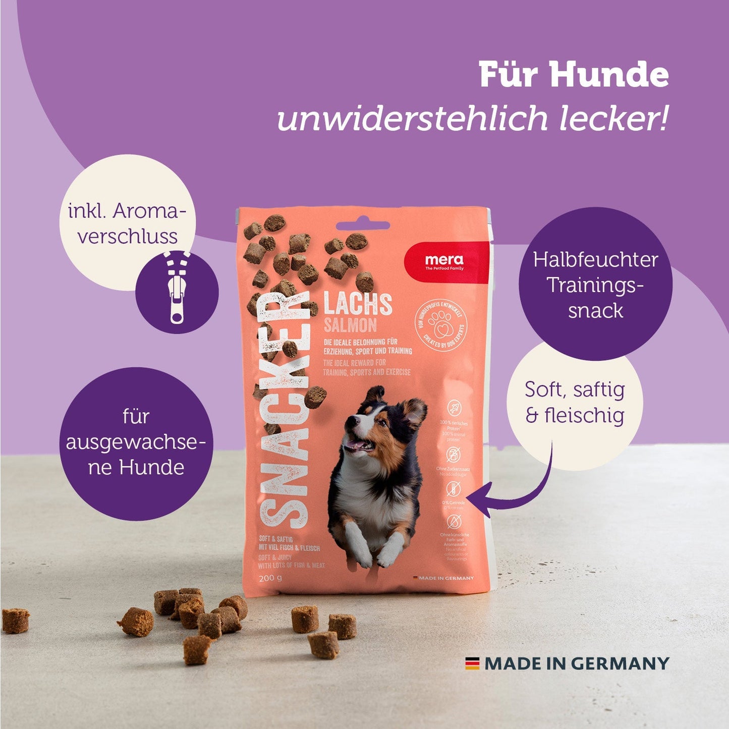 mera SNACKER Lachs Produkteigenschaften