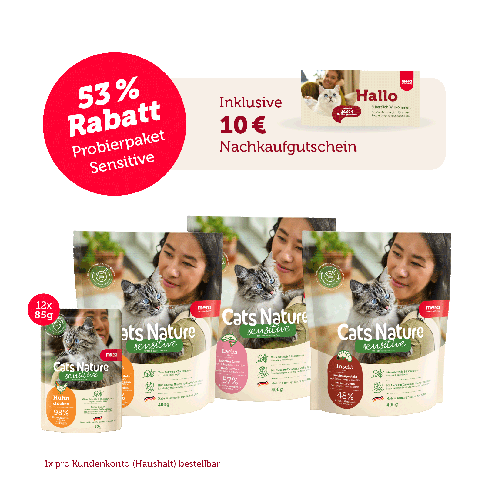 Cats Nature Probierpaket für sensitive Katzen
