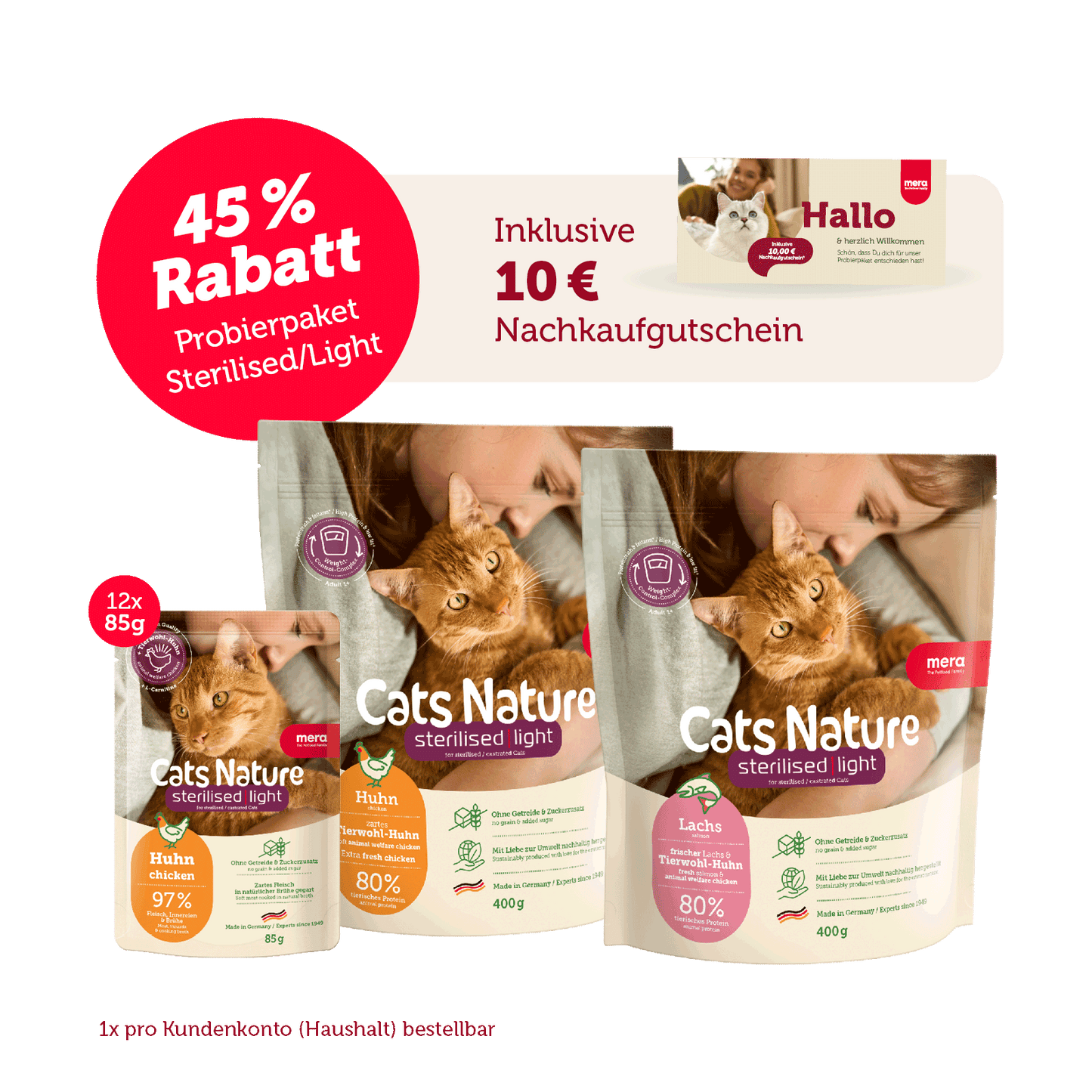 Cats Nature Probierpaket für sterilisierte Katzen