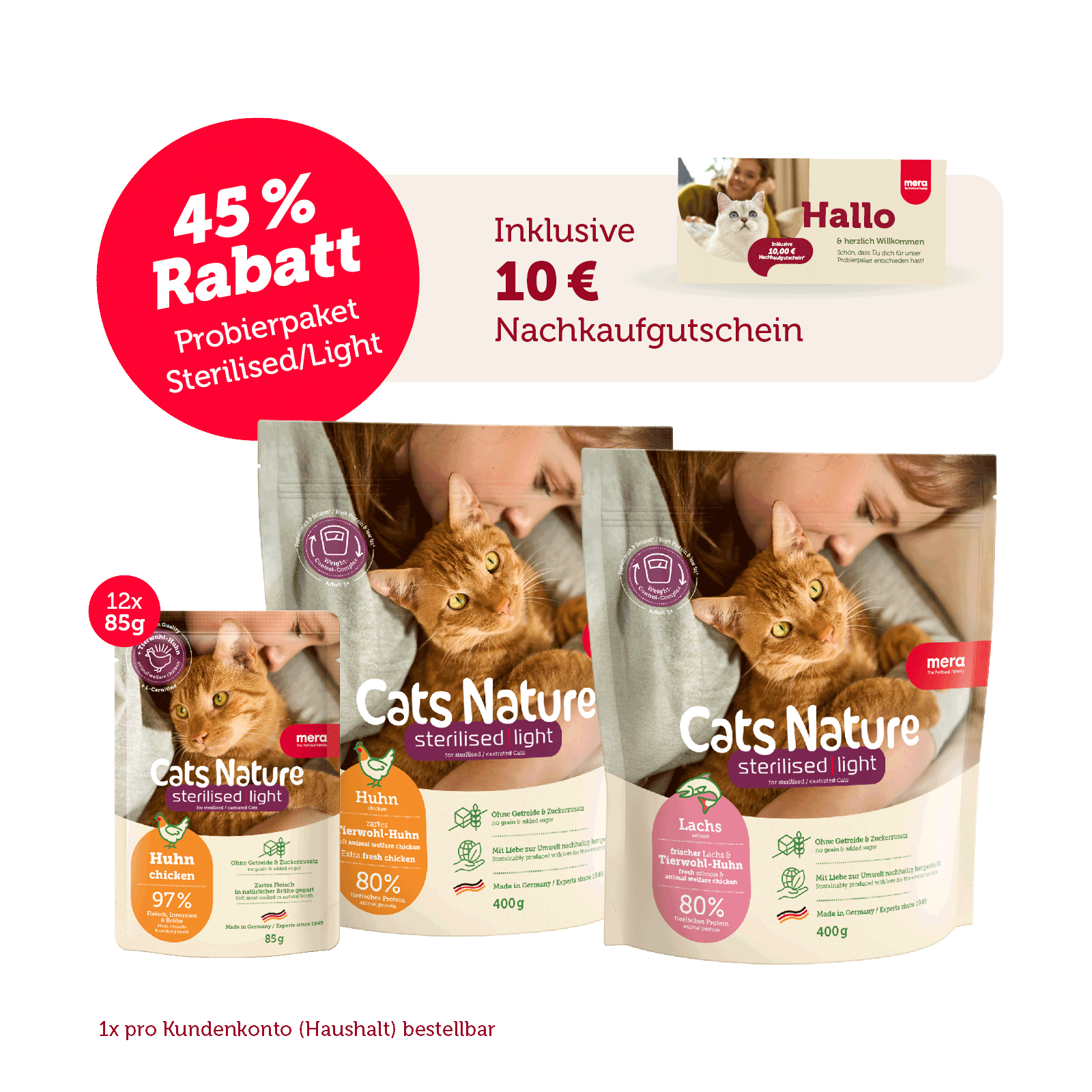 Cats Nature Probierpaket für sterilisierte Katzen