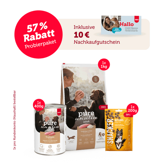 pure sensitive basic Probierpaket packshot für Truthahn & Reis