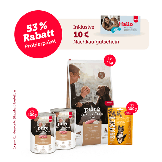 pure sensitive Premium Probierpaket packshot für Truthahn & Reis