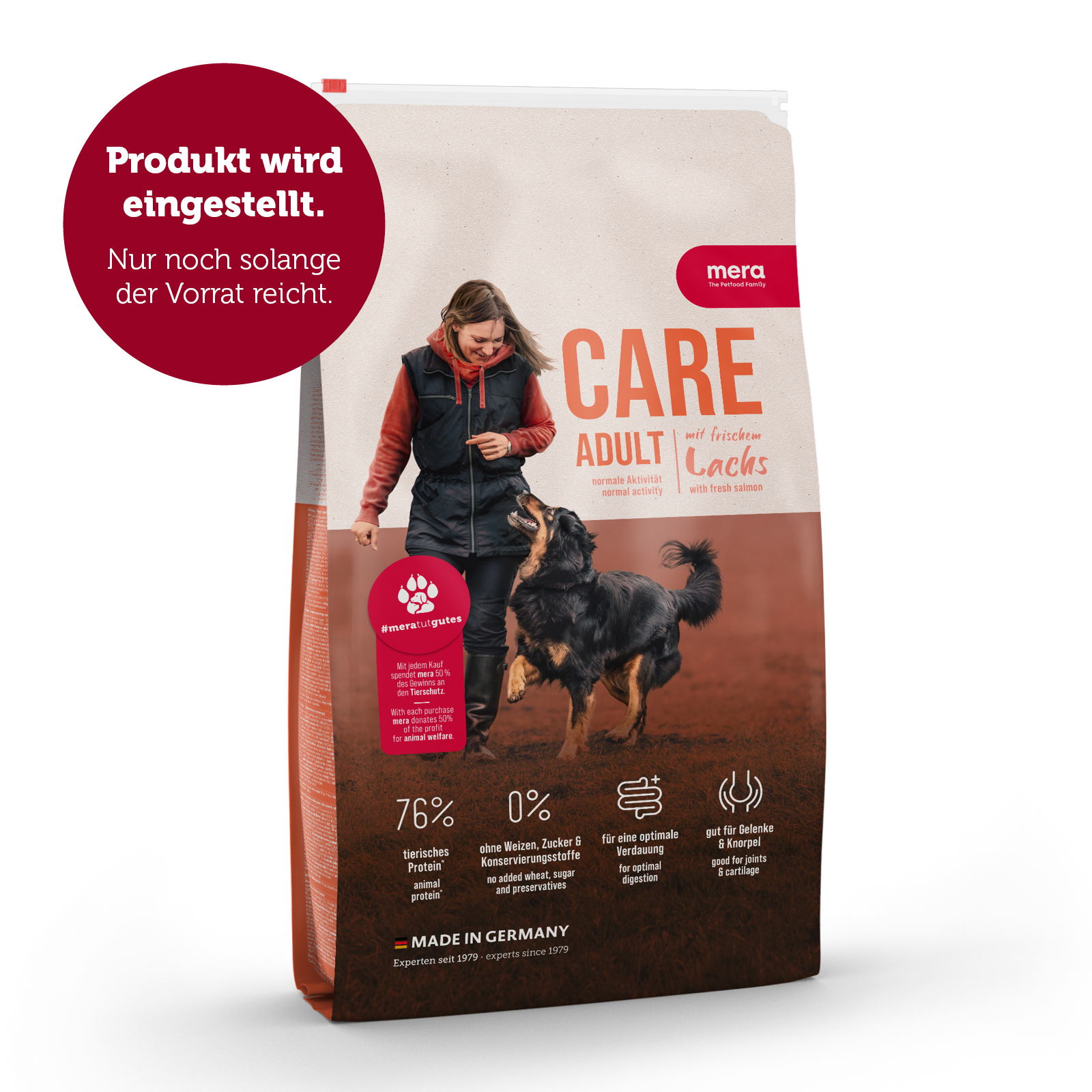 mera CARE Adult Lachs Verpackung Auslistung