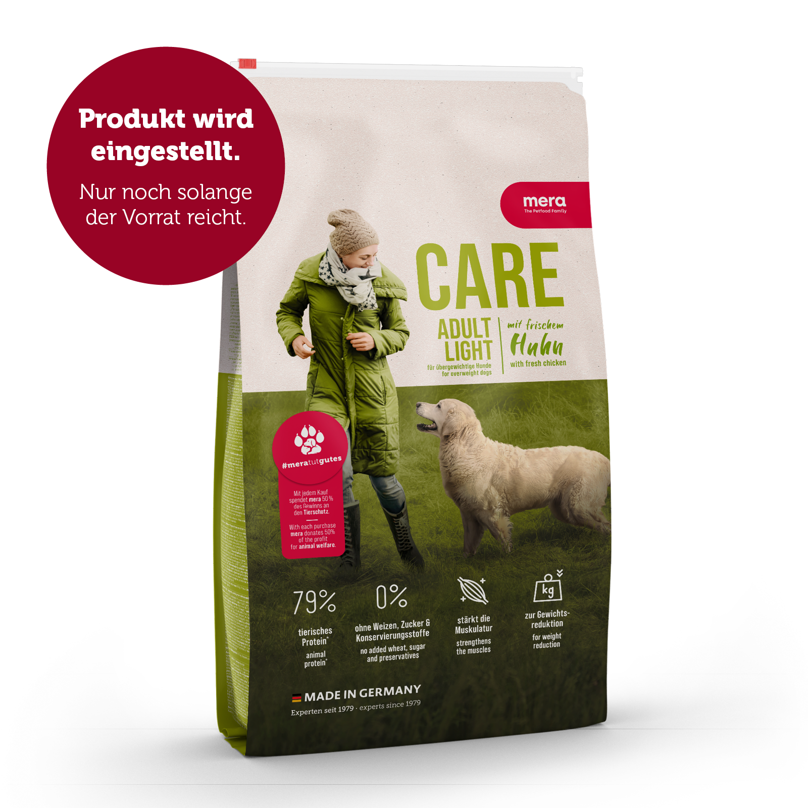 mera CARE Adult Light Huhn Verpackung Auslistung