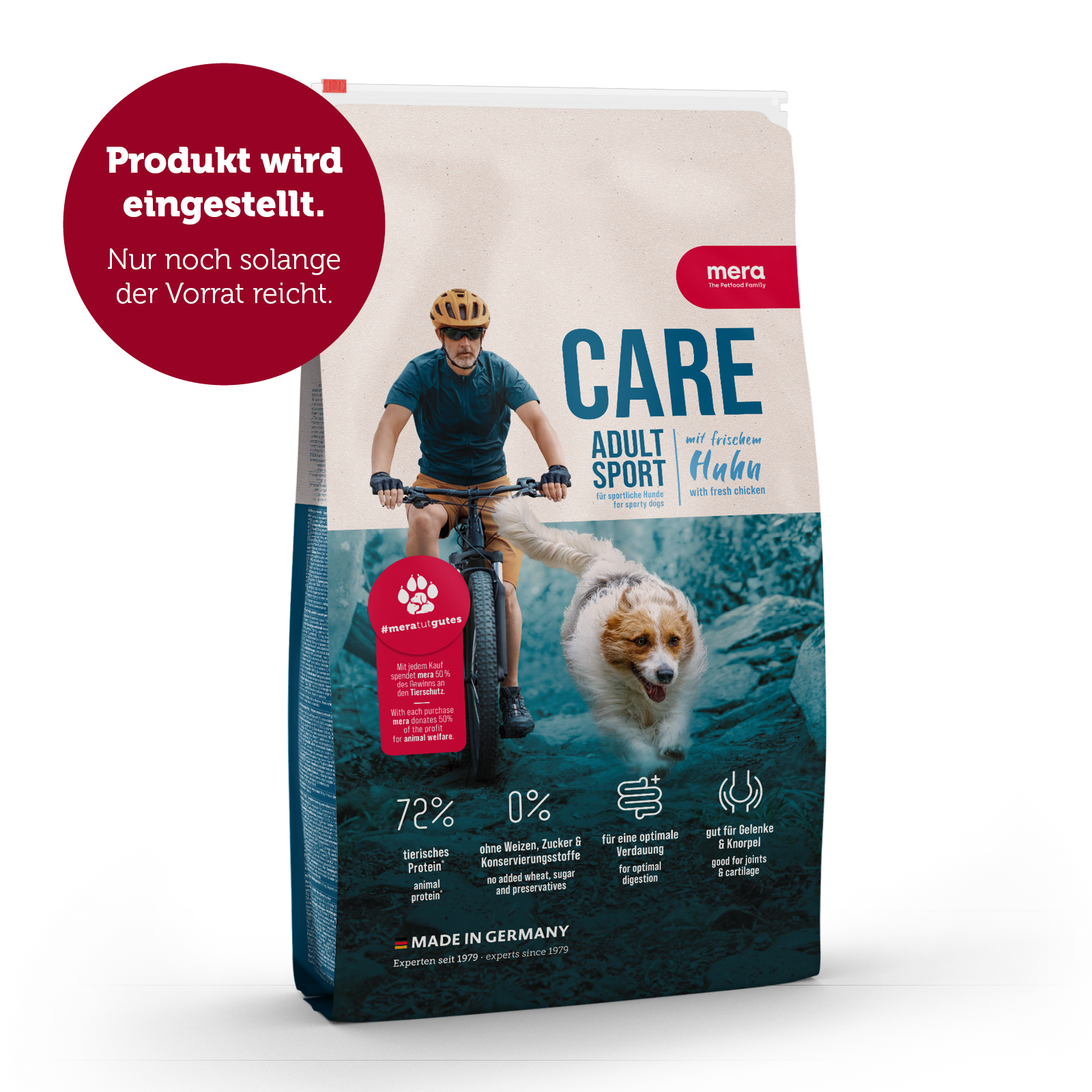 mera CARE Adult Sport Huhn Verpackung Auslistung
