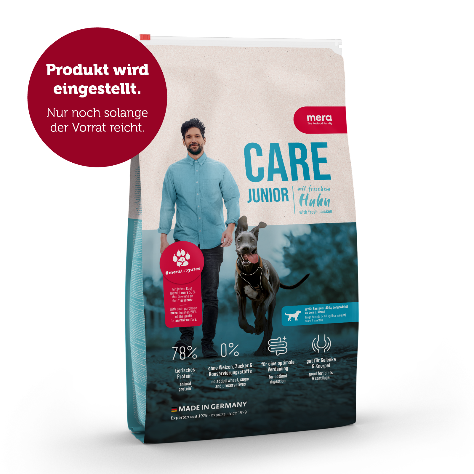mera CARE Junior Huhn Verpackung Auslistung